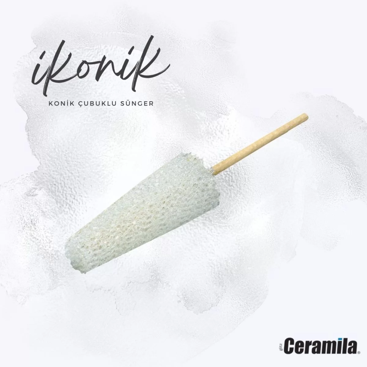 Ceramila - İkonik 3010 Beyaz Çubuklu Rötuş Süngeri